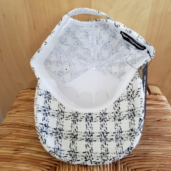 Karl Lagerfeld Signature Boucle Plaid Cap NEW! main image 13